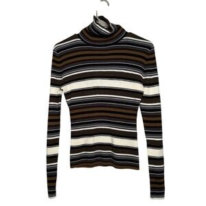 UNIONBAY Striped Turtleneck Sweater